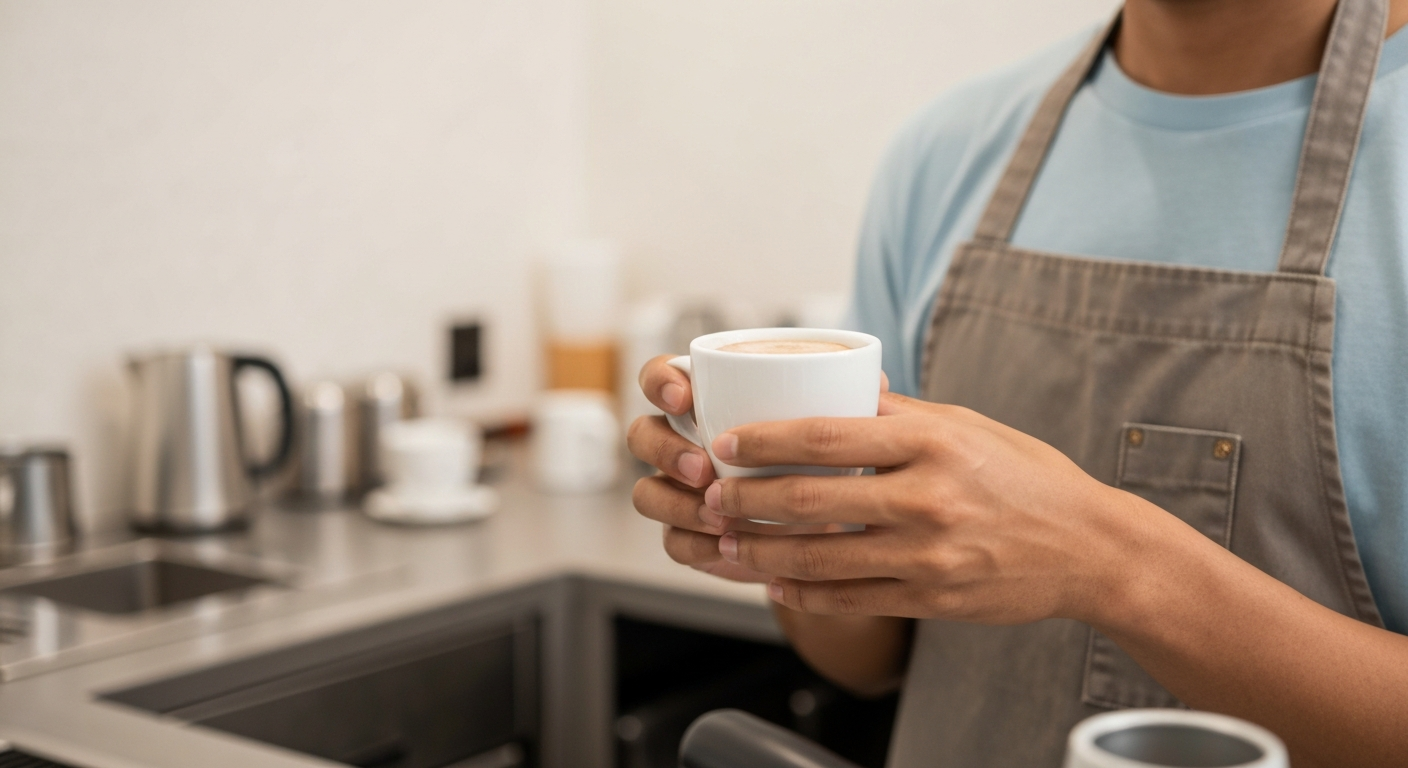 Coffee being prepared for cupping with precise measurements