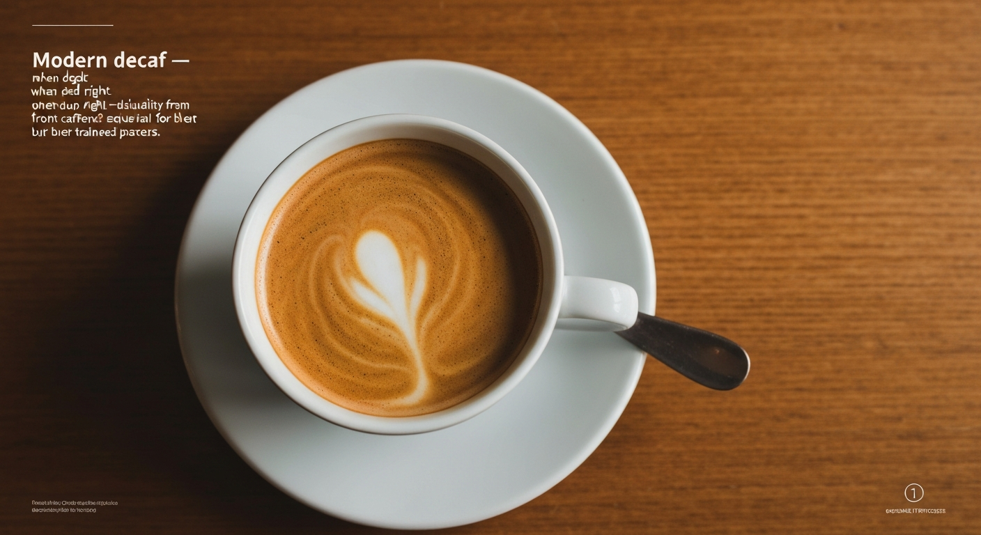 A beautifully prepared cup of coffee viewed from above