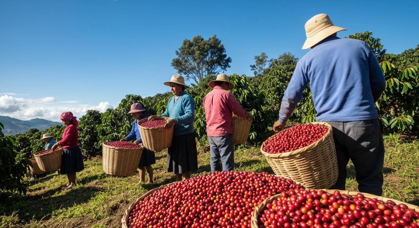 Andean mountain landscape with green valleys