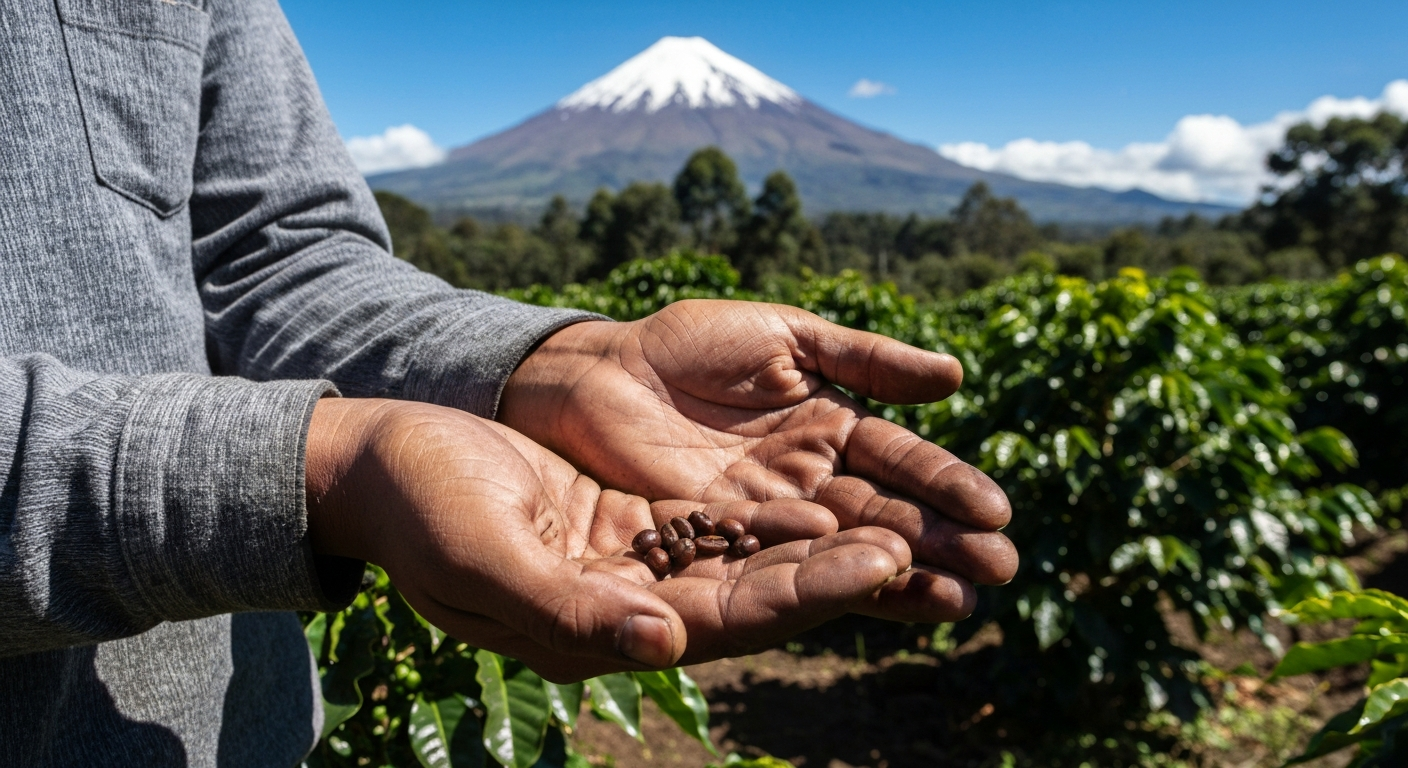 Volcanic mountain landscape