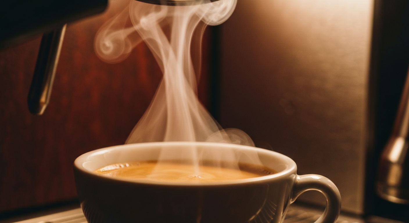 Freshly roasted coffee beans with visible surface oils