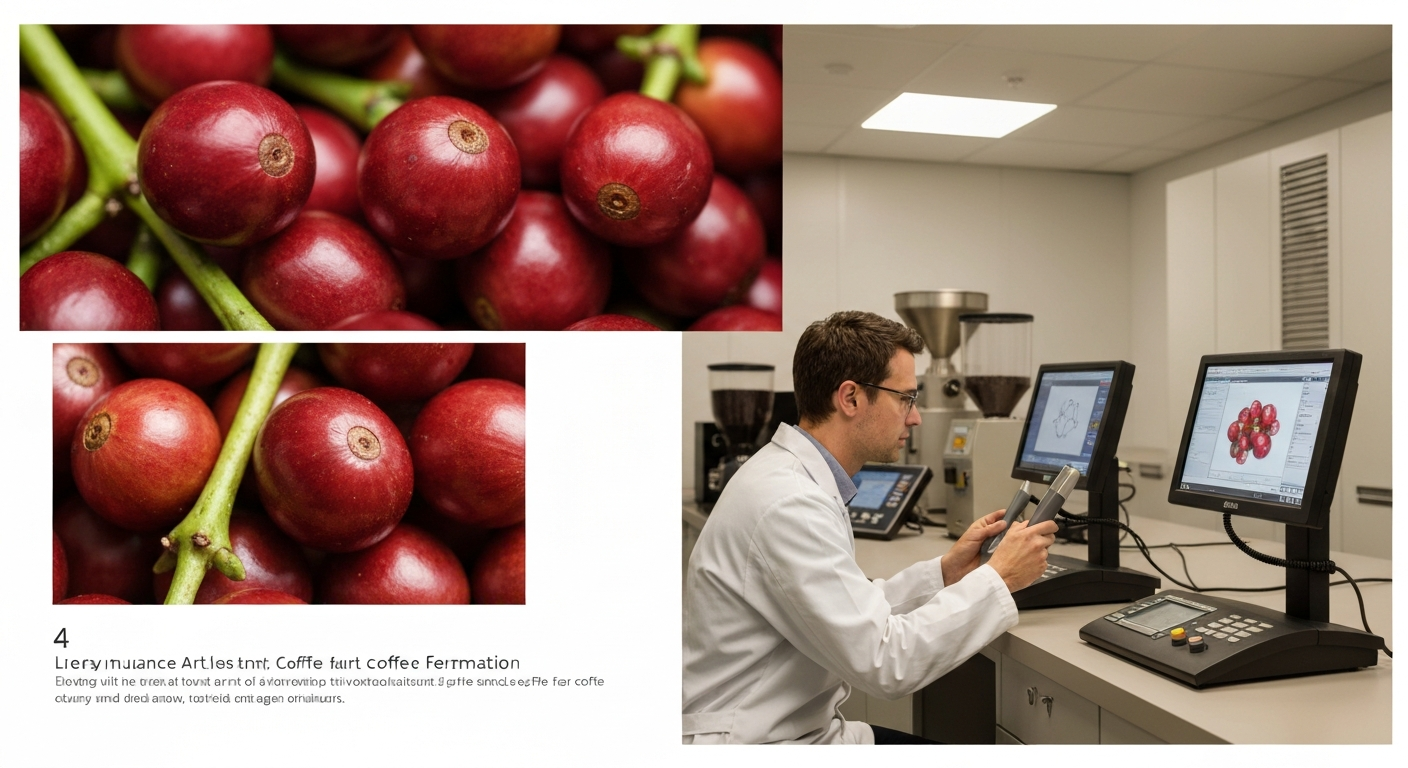 Specialty coffee being carefully prepared for evaluation