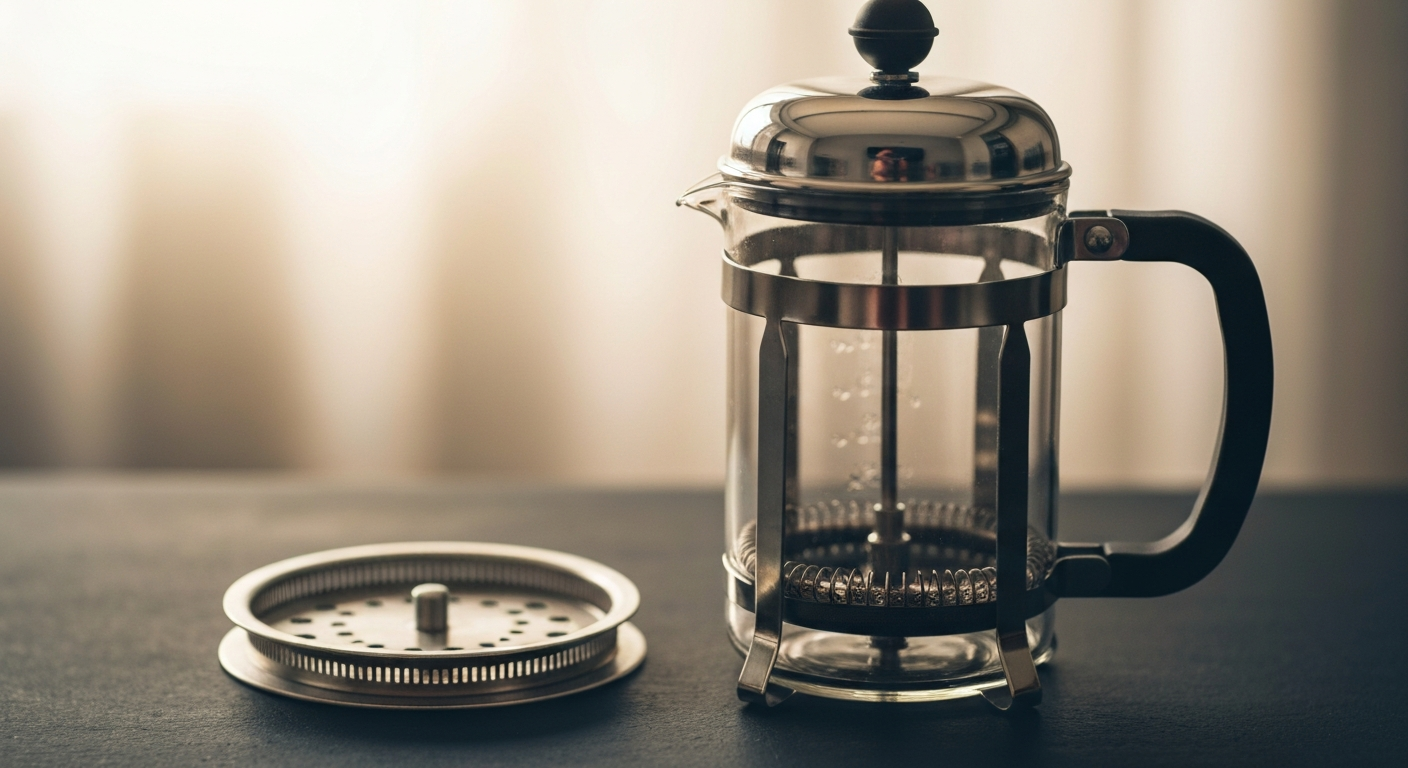 Close-up of coarsely ground coffee ready for brewing